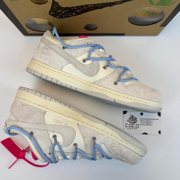 Nike Dunk OFF White Low "Grey-Light Blue"