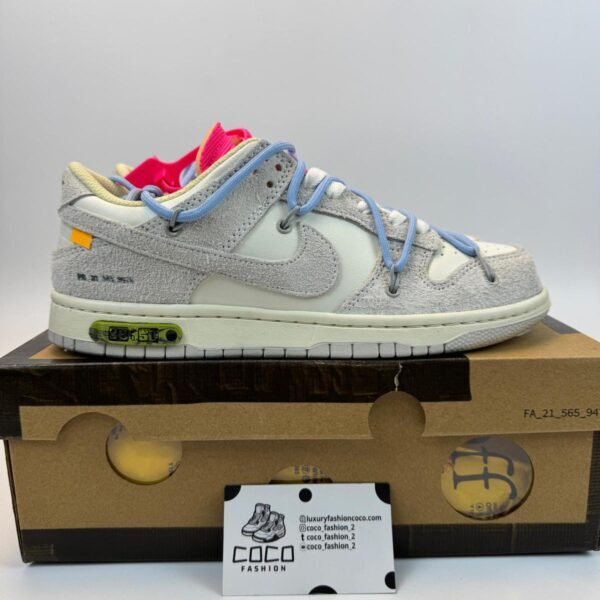 Nike Dunk OFF White Low "Grey-Light Blue"