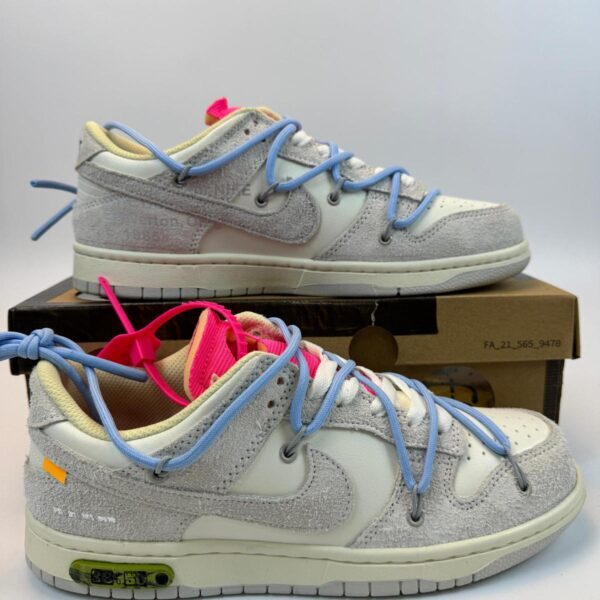 Nike Dunk OFF White Low "Grey-Light Blue"