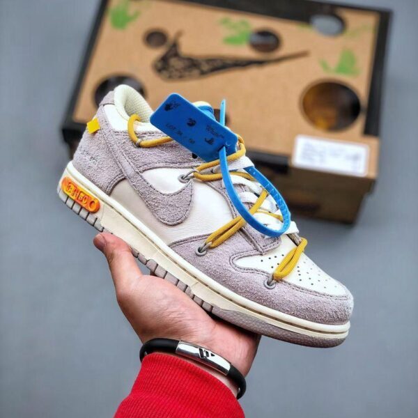 Nike Dunk OFF White Low "Grey-Yellow"