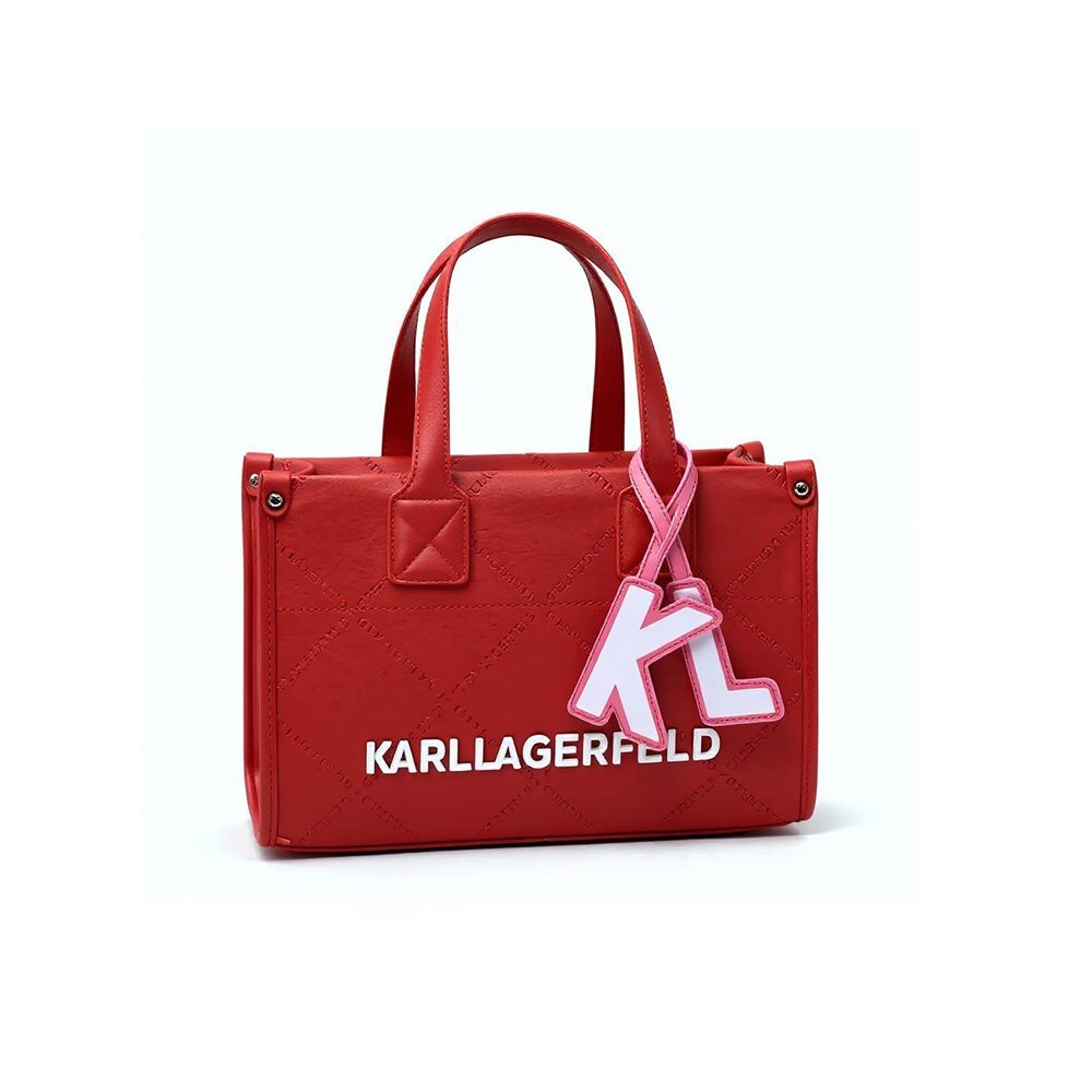Torba Karl Lagerfeld K/SKUARE EMBOSSED TOTE BAG "Red"