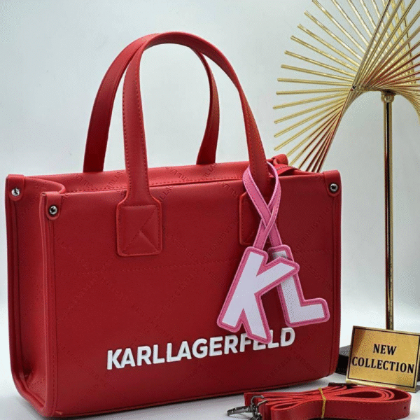 Torba Karl Lagerfeld K/SKUARE EMBOSSED TOTE BAG "Red"