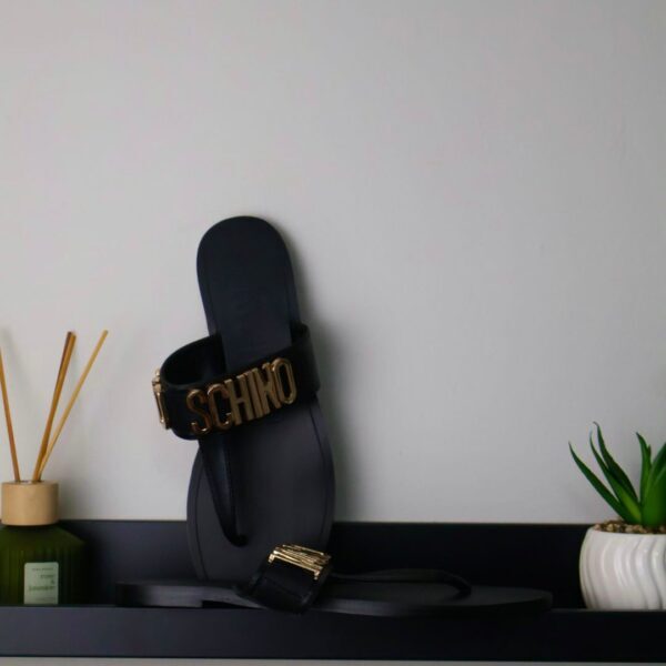 Moschino Sandale "Black Golden"