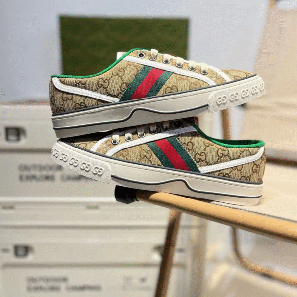 Gucci Shoes "Light Brown - Green, White"