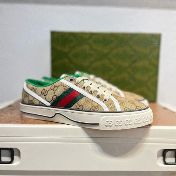 Gucci Shoes "Light Brown - Green, White"
