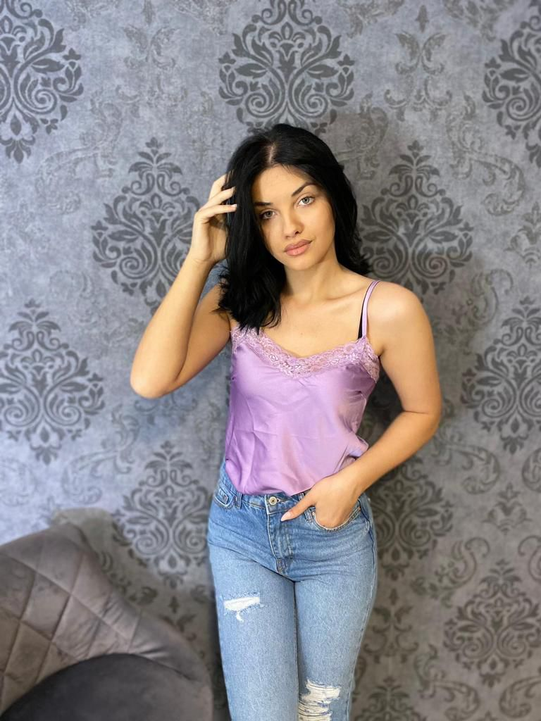 Svileni top na bretele V2