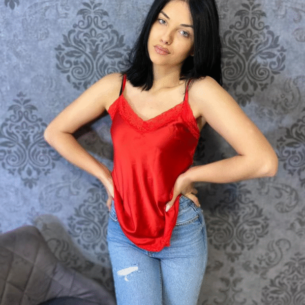 Svileni top na bretele V3