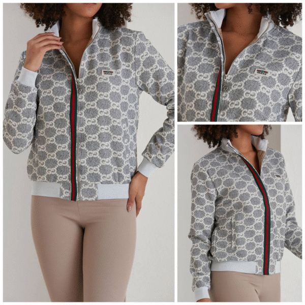 Tanka Jakna Gucci "White, Grey - Red, Green"