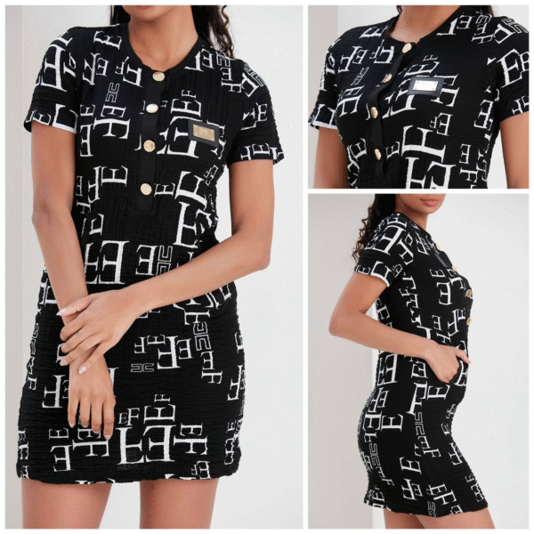 Haljina Elisabetta Franchi "Black, White - Golden" V2