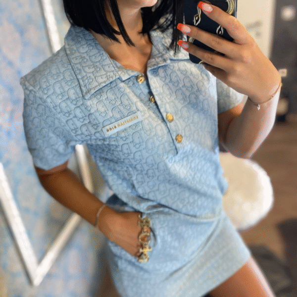 Haljina Christian Dior "Blue - Golden logo"