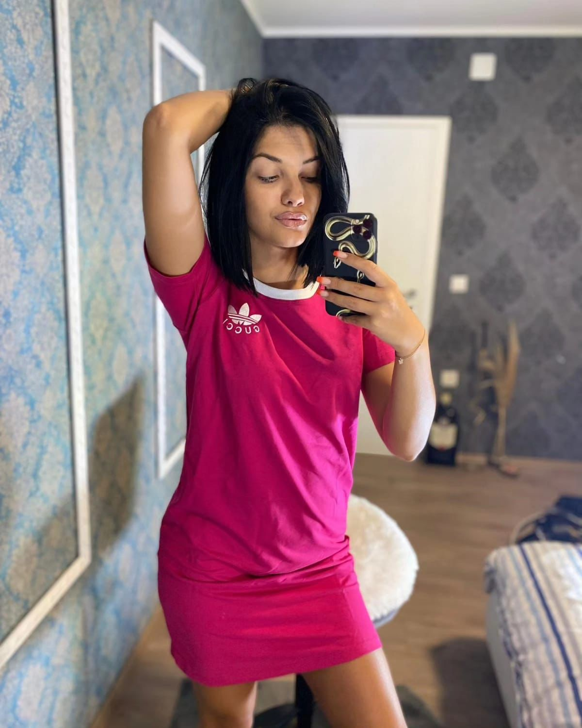 Haljina Adidas Gucci "Pink White" - Slika 3