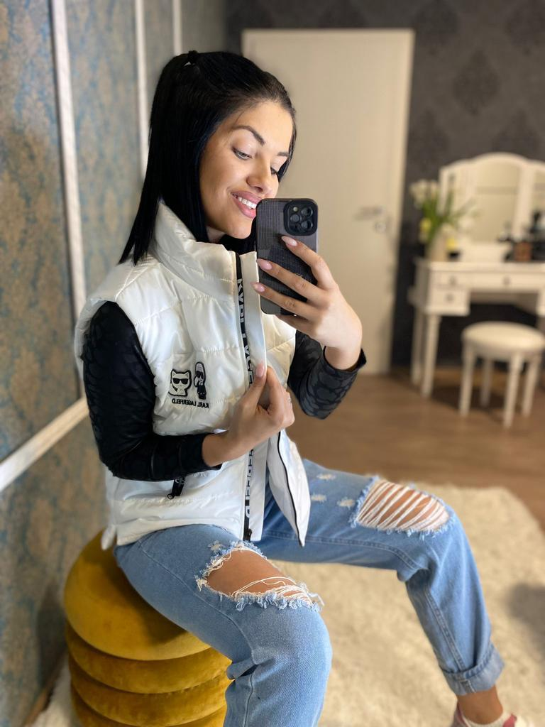 Prsluk Karl Lagerfeld "Black White" - Slika 2