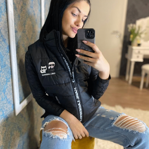 Prsluk Karl Lagerfeld "Black" Simple