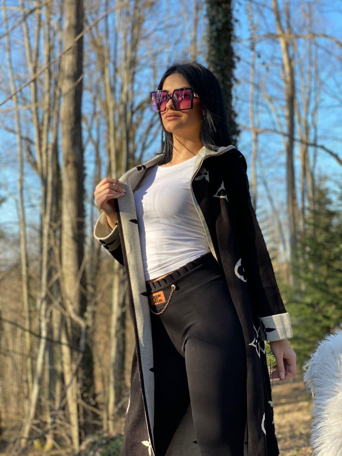 Kardigan Louis Vuitton "Black - White" - Slika 2