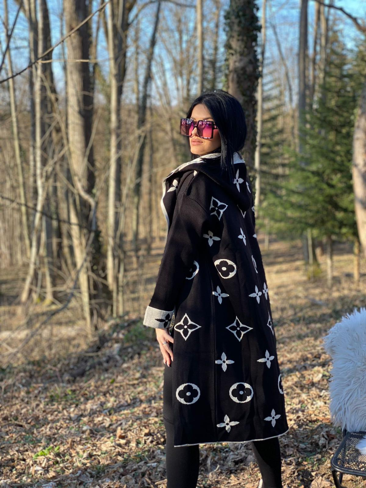 Kardigan Louis Vuitton "Black - White" - Slika 3