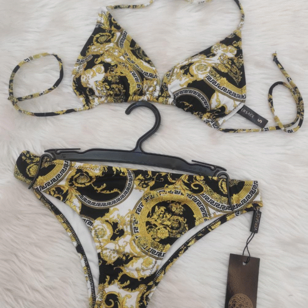 Kupaći kostim Versace "Black, White Yellow"