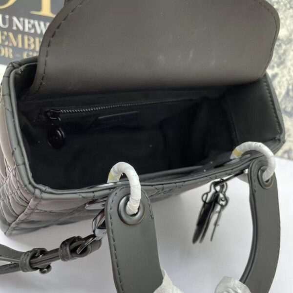 Christian Dior Black Ultra Matte Medium Lady Dior Bag