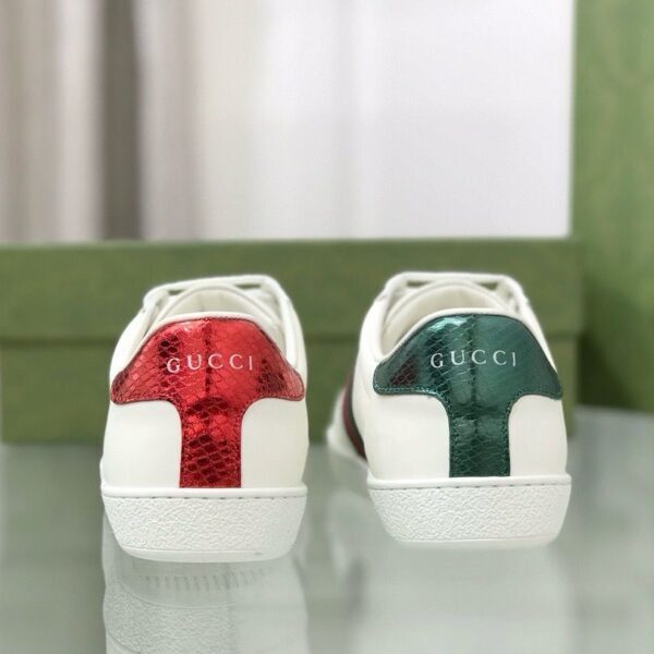 Gucci White Leather With Bee