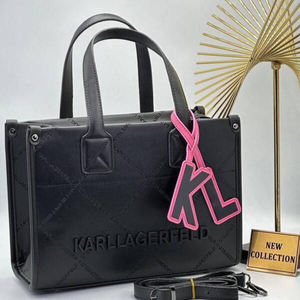 Torba Karl Lagerfeld K/SKUARE EMBOSSED TOTE BAG "Black - White"