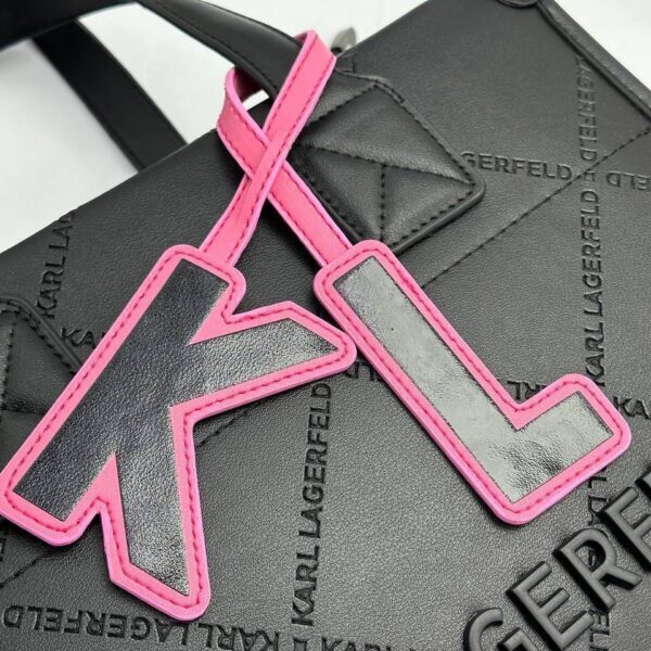 Torba Karl Lagerfeld K/SKUARE EMBOSSED TOTE BAG "Black - White"