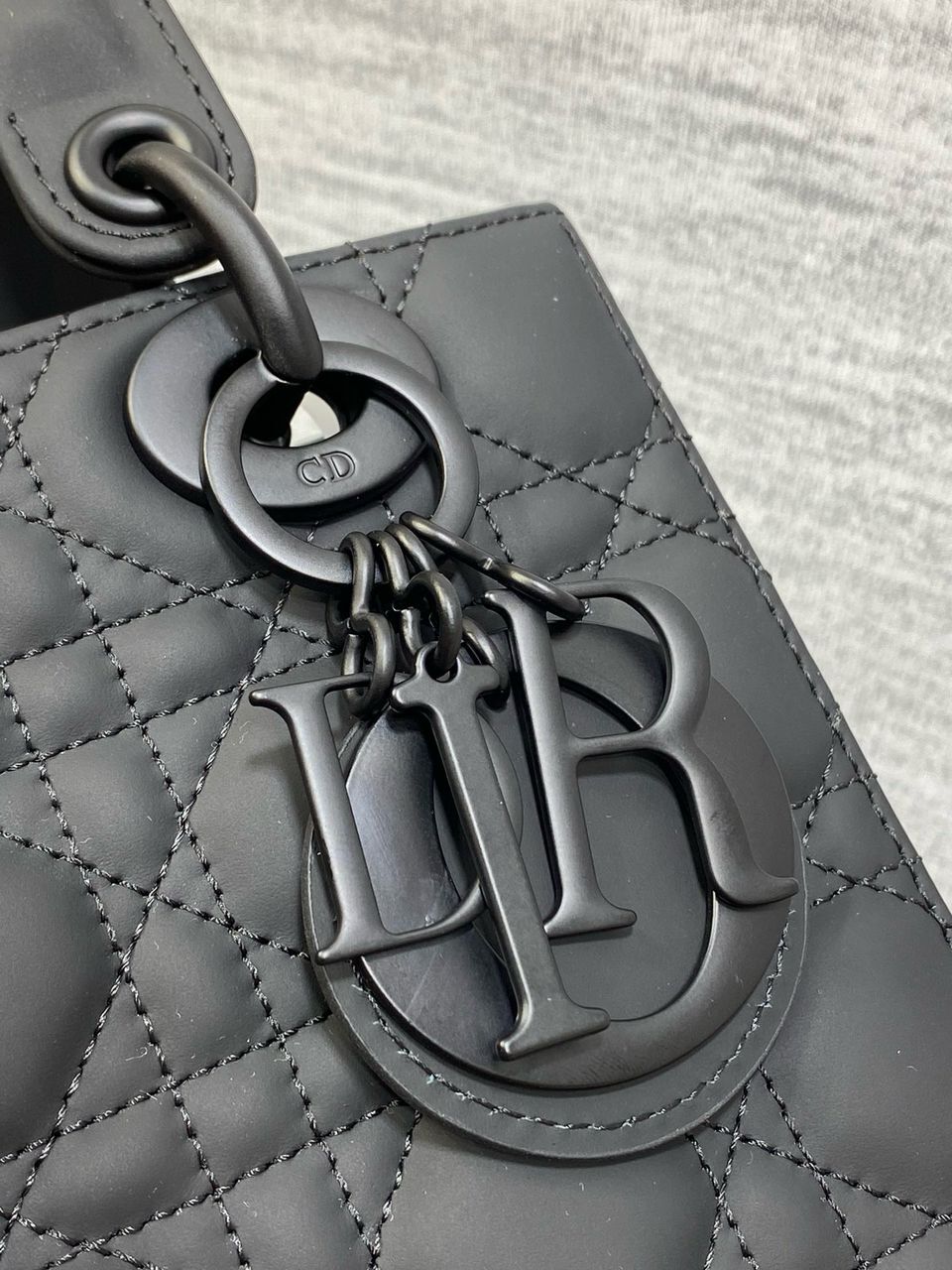 Christian Dior Black Ultra Matte Medium Lady Dior Bag - Slika 13