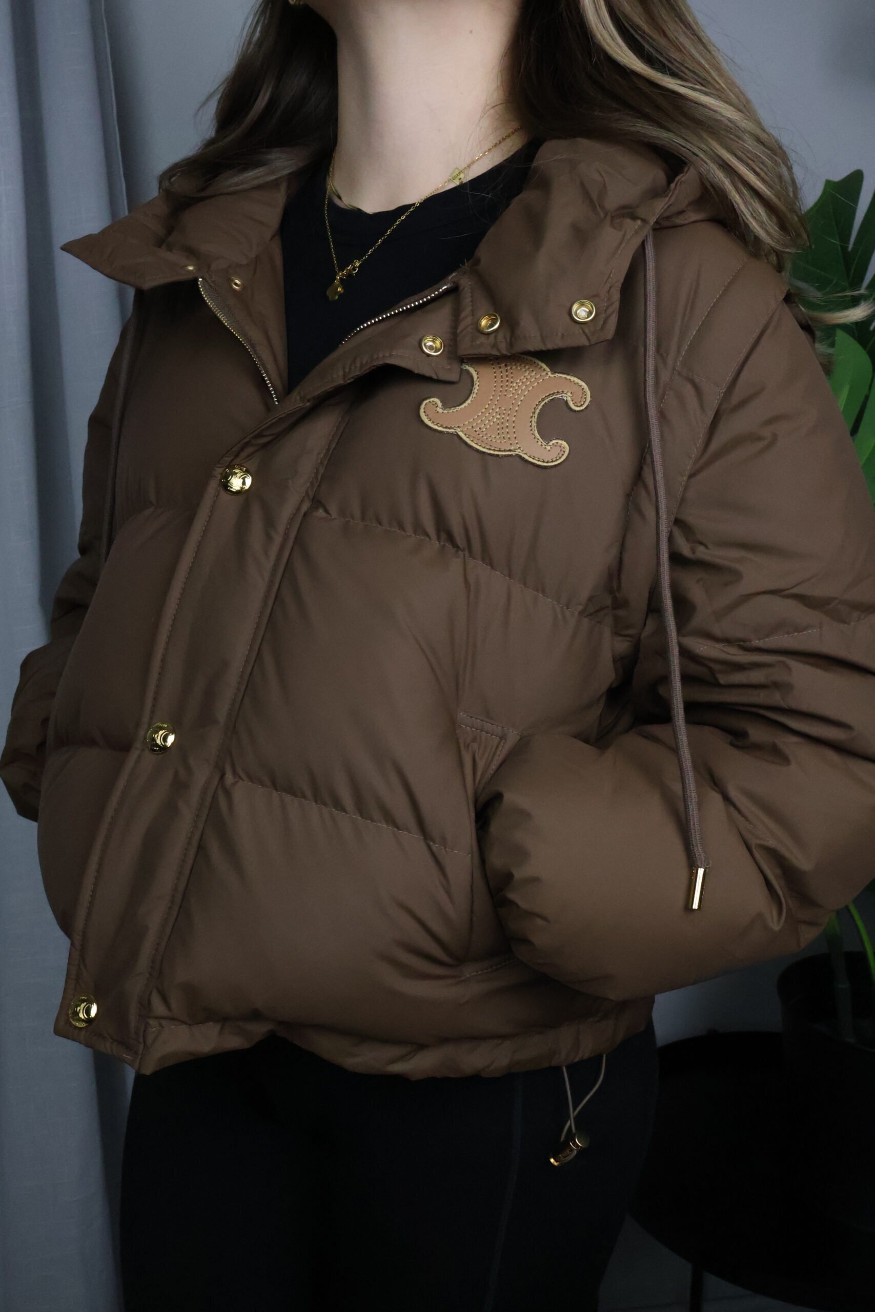 Celine Down Jakna Brown - Slika 2