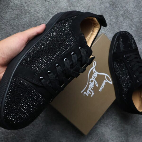 Tenisice Christian Louboutin Black Sparkle