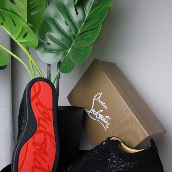 Tenisice Christian Louboutin Black Sparkle