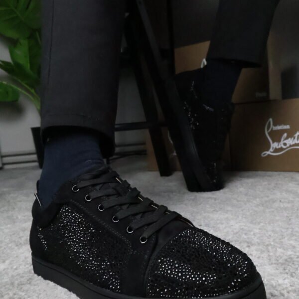 Tenisice Christian Louboutin Black Sparkle