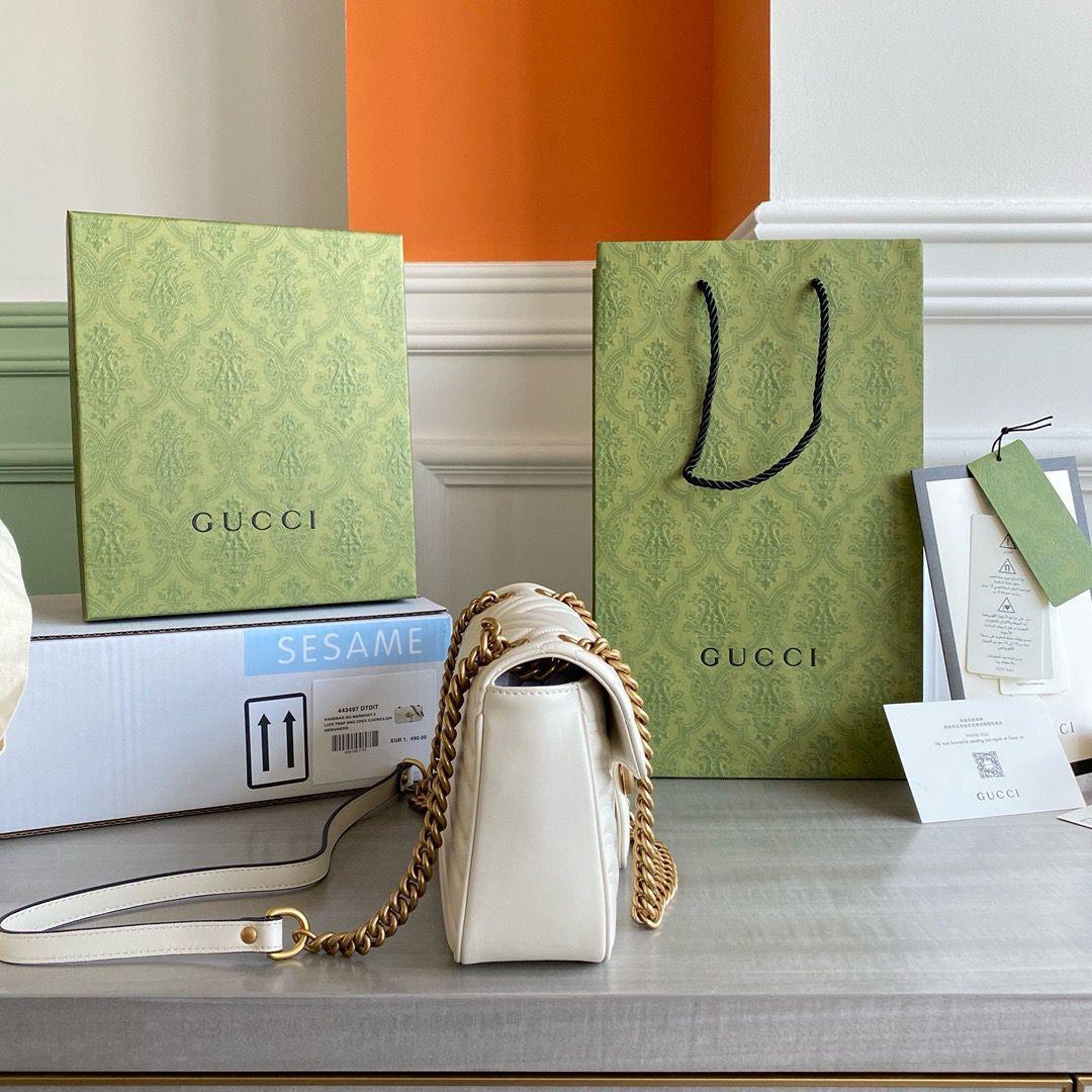 Gucci Marmont shoulder bag BIJELA, MEDIUM - Slika 8