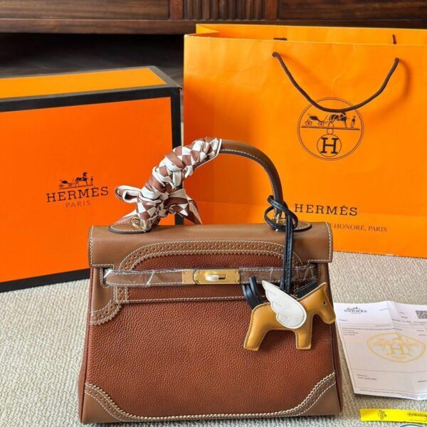 Hermes Kelly 32 smeda