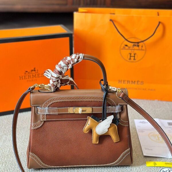Hermes Kelly 32 smeda