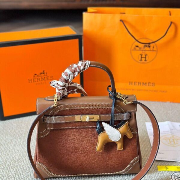Hermes Kelly 32 smeda