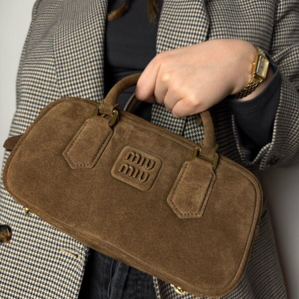 Miu Miu Arcadie smeđa brušena koža