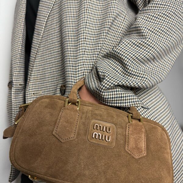 Miu Miu Arcadie smeđa brušena koža