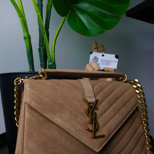 YSL Saint Laurent college camel