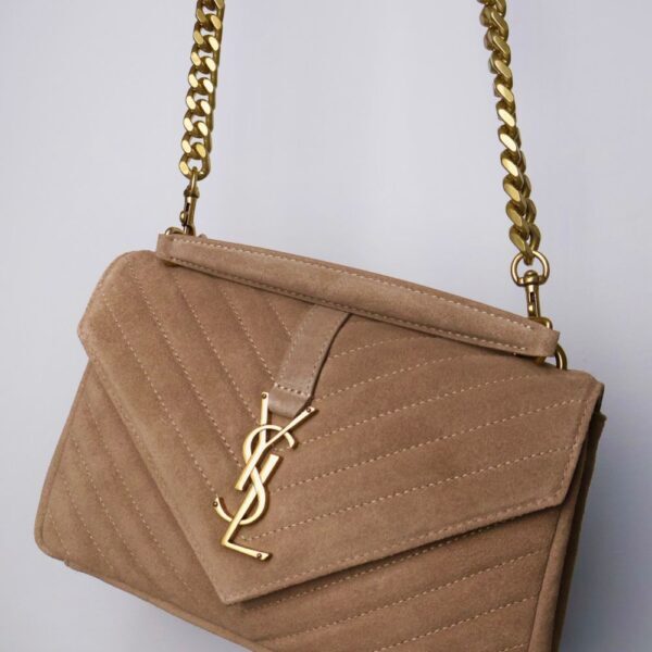 YSL Saint Laurent college camel