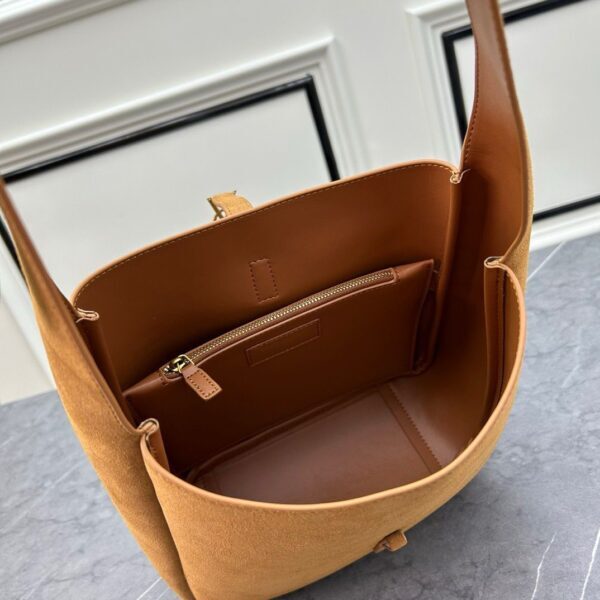 YSL Saint Laurent Supple smeđa brušena koža