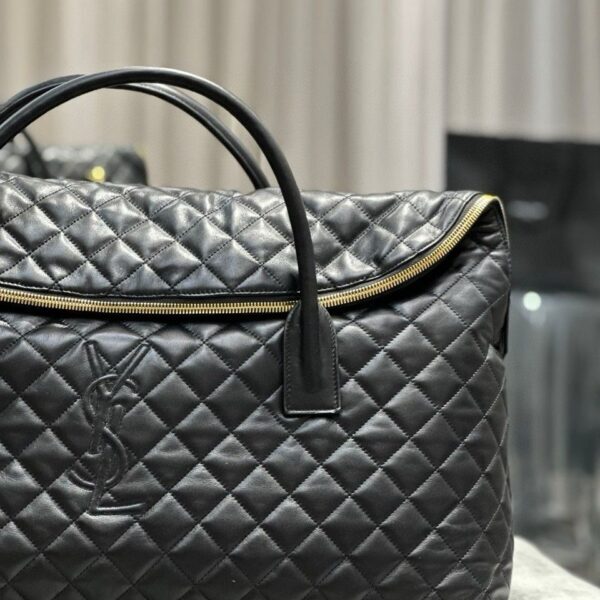 YSL Saint Laurent ES Giant Travel Bag in Smooth Quilted Leather with Gold Hardware
