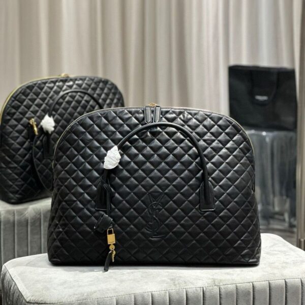 YSL Saint Laurent ES Giant Travel Bag in Smooth Quilted Leather with Gold Hardware