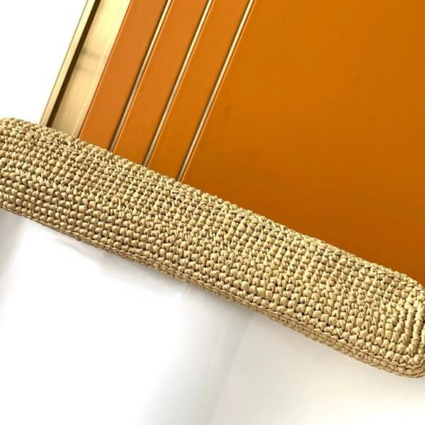 YSL Saint Laurent Natural Raffia Iace Shopping Tote