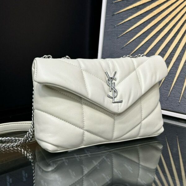 YSL Saint Laurent LouLou White