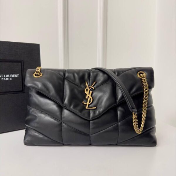 YSL Saint Laurent LouLou Puffer Black small