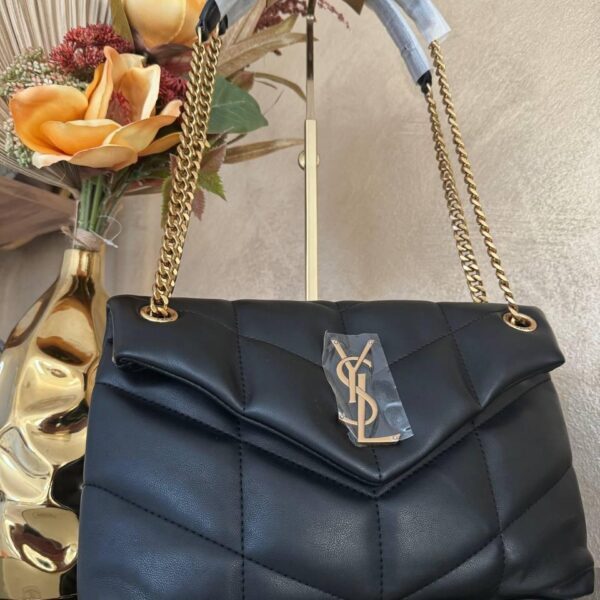 YSL Saint Laurent Puffer Black Nappa