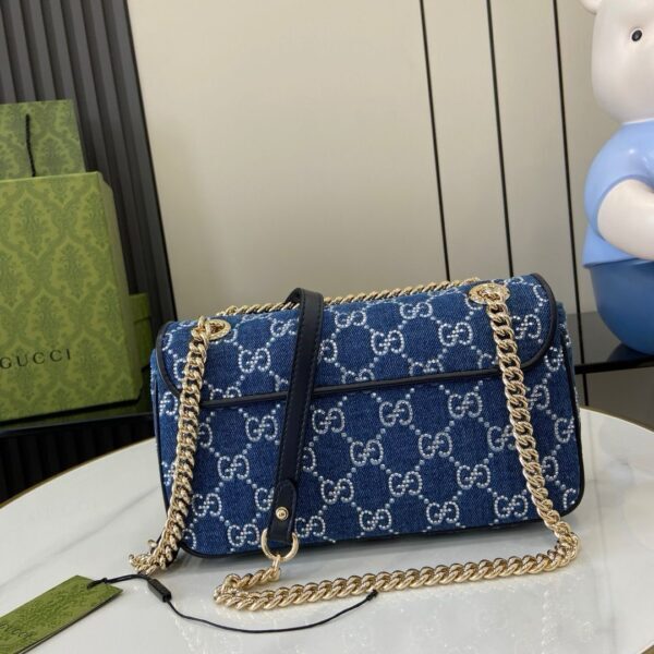 Gucci Marmont shoulder bag BLUE DENIM, SMALL