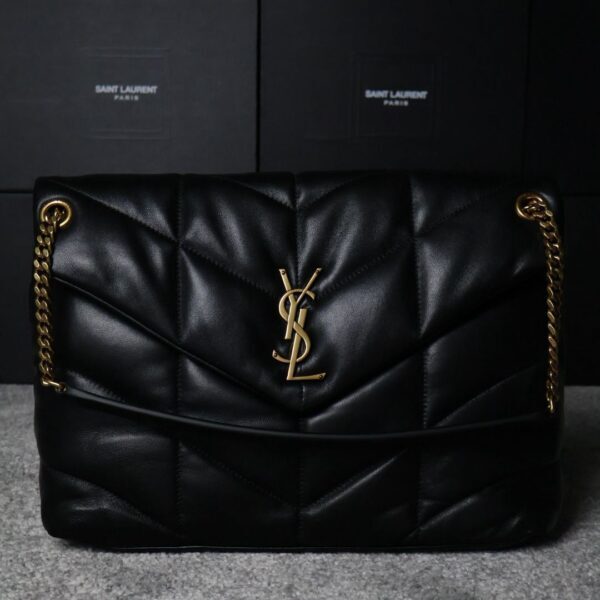 YSL Saint Laurent LouLou Puffer Black small