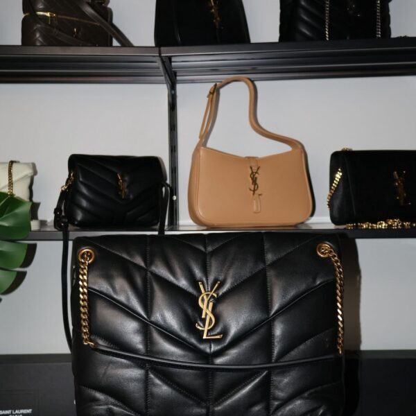 YSL Saint Laurent LouLou Puffer Black small