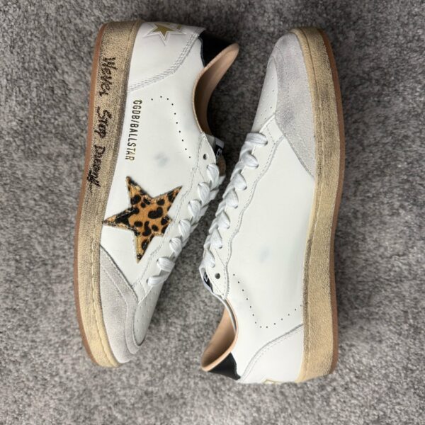 Golden Goose Ball Star White/Leopard star