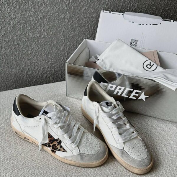 Golden Goose Ball Star White/Leopard star