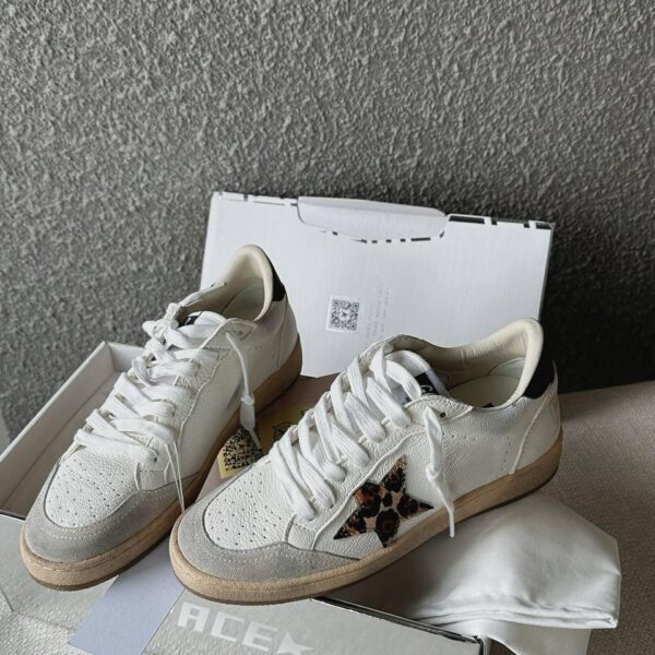 Golden Goose Ball Star White/Leopard star